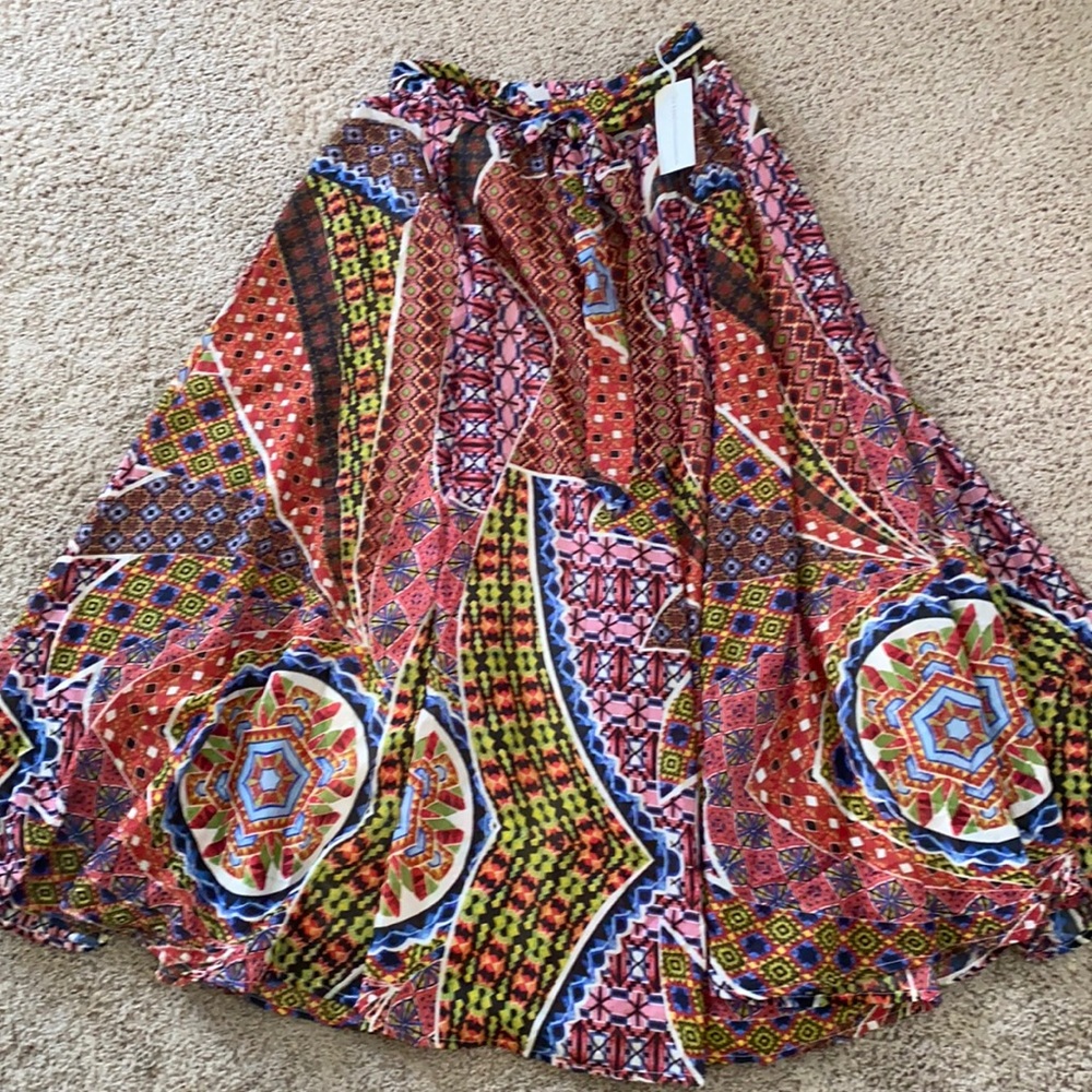 Colorful Geometric Maxi Skirt
